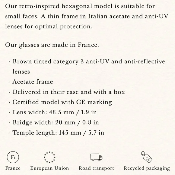 Sezane Rita sunglasses beige acetate frame - Picture 5 of 5